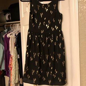Everly black and gold dress